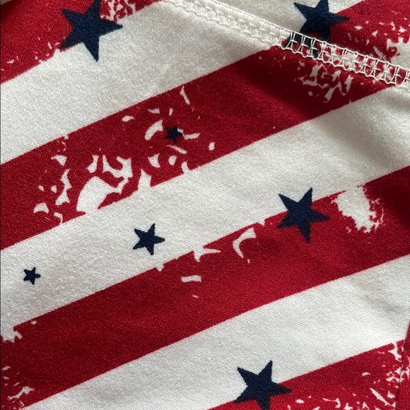 Shosho Red and White Star Striped Bike Shorts - Picture 4 of 4